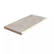 TRAVERTIN 1ER CHOIX CLASSIC TUMBLED MARGELLE BORD 1/2 ROND 33x61x3.2CM TRAVERTIN 1ER CHOIX CLASSIC TUMBLED MARGELLE BORD 1/2 ROND 33x61x3.2CM
